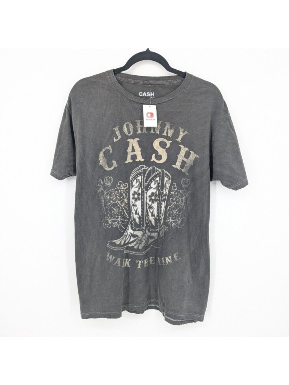 Johnny Cash Graphic T Shirt Walk The Line Western Country Grunge Festival Medium